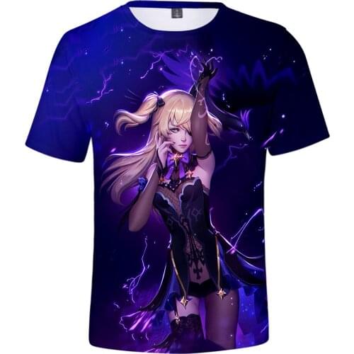 Fashion Summer Genshin Impact T-shirt Men/women 3D Print New Hip Hop Harajuku Genshin Impact Girl t shirt Casual Streetwear Tops