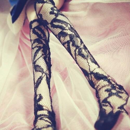 Fashion Doll Lace Stockings Middle Tube Sock Model Cloth Changing for 1/3 BJD Doll Night Lolita Dolls Black