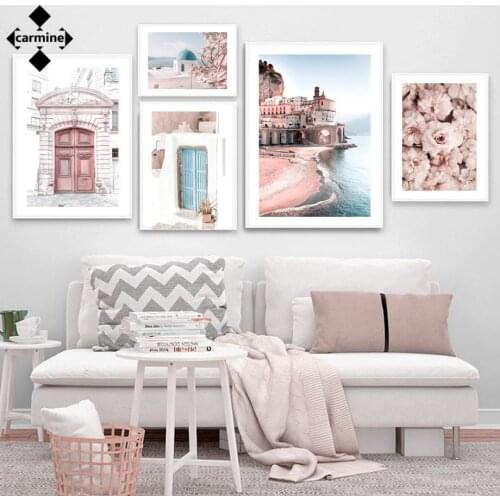 Seaside Landscape Canvas Painting Nordic Wall Art Posters and Prints Modern Beach Scenery Print Picture Living Room Wall Decor