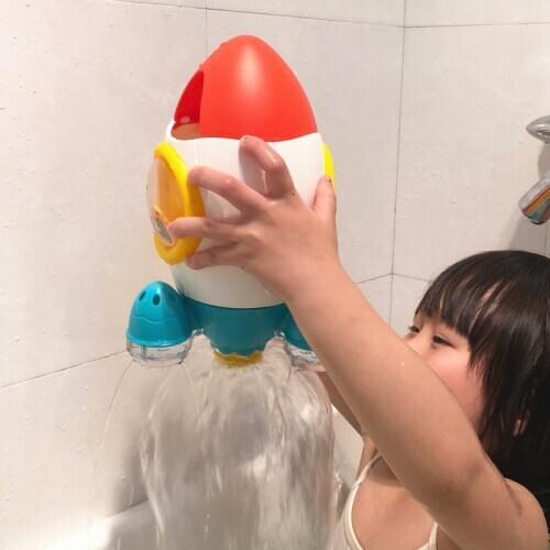 New Creative Water Spray Rocket Bath Toys Water Power Cute Spin Water Spraying Tool Baby Shower Toy Play In The Water