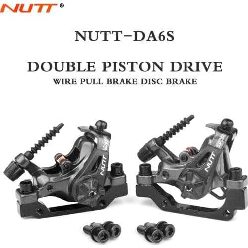 NUTT-VTT brake caliper double piston with rotor de160mm, alloy front and rear mechanical disc brakes, bicycle parts