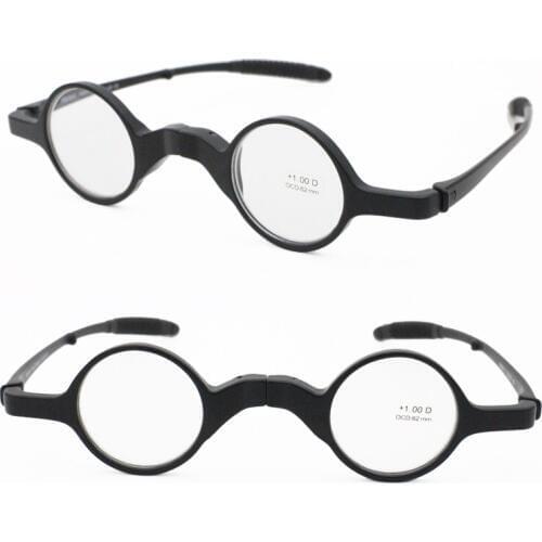 Fashion rectro small size reading glasses little roundl shape foldable trendy old men women reader eyeglasses