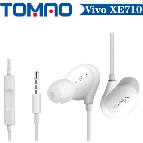 Original Vivo XE710 Wired Headsets Sport Hi-Fi sound with 3.5mm Plug Wire Controller Earphone for Vivo X9plus X20 X21 X23 Nex