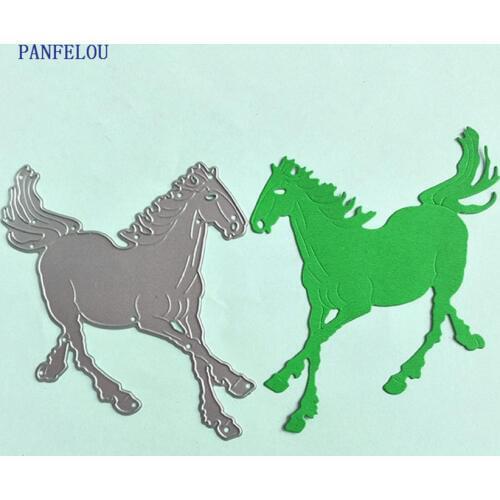 PANFELOU Metal craft Magnificent horse paper die cutting dies for Scrapbooking/DIY Easter wedding Halloween cards