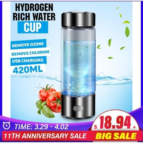 Portable Rechargeable 420ml Quality Hydrogen-Rich Water Cup Ionizer Maker For Pure H2 Rich-Hydrogen Water Bottle-Hydrogen