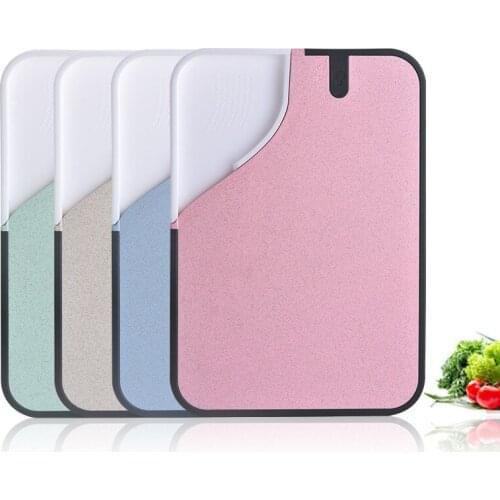 1pc Silica gel Cutting Board Wheat Straw Non Slip Chopping Board Household Safe Non Skid Durable Kitchen Tool Accessories