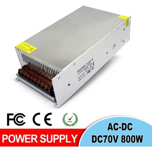 Regulated DC70V Power Supply Switching Transformer 110V 220V AC to DC 70V 11.4A 800W SMPS For CNC Machinery Stepper Motor