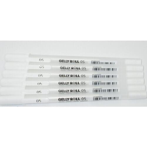 Sakura Gelly Roll Gel Pens 6 Pieces White Gold Silver Japan