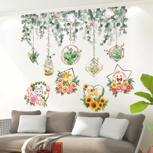 SHIJUEHEZI Flowers Wall Stickers