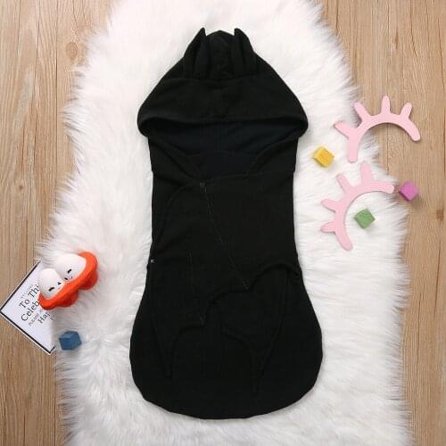 Arloneet Infant baby halloween Boys Girls Cartoon Hooded Bat Sleeping Bag bat Swaddle Sack costume Toddler swaddle blanket CA23