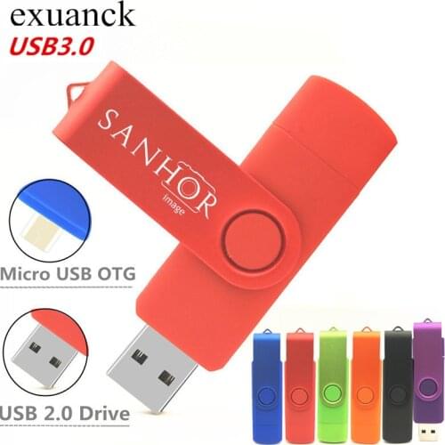 High Speed USB 3.0 OTG Pen Drive Metal USB Flash Drive 8gb 16gb 32gb 64gb 128gb Micro USB Stick 3.0 Flash Memory Stick