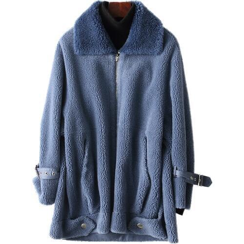 Real Fur Female Wool Jacket Autumn Winter Coat Women Clothes 2020 Korean Vintage Sheep Shearling Tops Manteau Femme ZT4476