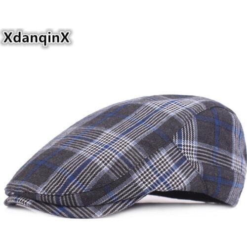 Winter Womens Hat Retro Cotton Berets For Men Unisex Adjustable Size Thicker Warm Casual Young Mens Hats Male Bone Dads Hat