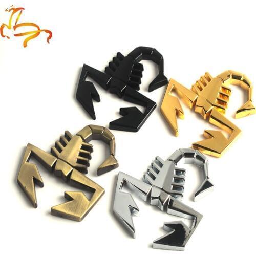 10X Alloy New3D Scorpio Shield Shape Badge Sticker Car Tailgate Rear Emblem for FIAT ABARTH TC Boano Simca Berlinetta Alfa Romeo