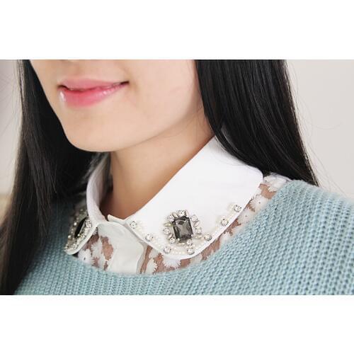2016 New Cute Women Ladies Vertical Korean Hot Sale False Collar For Women Detachable Shirt Collars Accessories Fake Collar