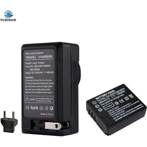 3.7V 1200mAh CGA-S007E CGR S007 DMW-BCD10 Camera Battery +AC Charger for Panasonic Lumix DMC TZ1 TZ2 TZ3 TZ4 TZ1BK TZ1BS TZ3EB-K