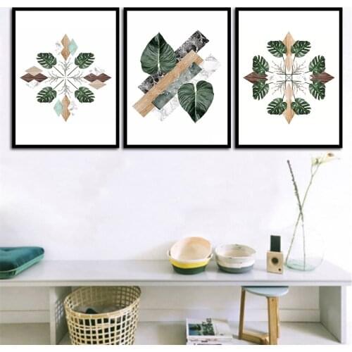 3 Pcs Vintage Leaves Canvas Painting Modern Home Decoration Living Room Bedroom Canvas Print Painting Wall Decor Picture