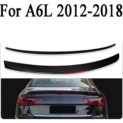 For Audi A6L 2012 2013 2014 2015 2016 2017 2018 ABS Rear Trunk Spoiler Wing Lip Reflector Lamp