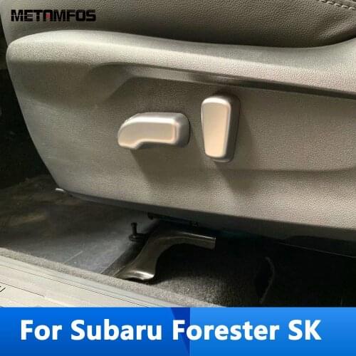 For Subaru Forester SK 2019 2018 Fifth Generation Inner Accessories Seat Control Button Chrome Covers Trim Molding Car styling