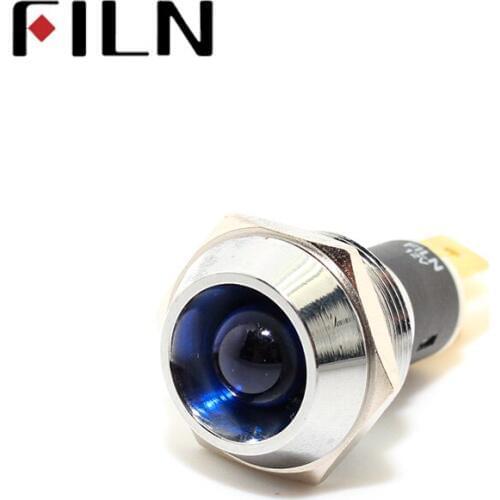 FILN FL1M-19CJ-1 6v 12V 24V 220v red blue green led light Metal Indicator 19mm pilot Signal light lamp