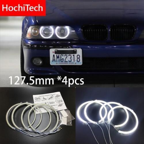 HochiTech for BMW 5 series E39 OEM 2001-03 Ultra bright SMD white LED angel eyes 2600LM 12V halo ring kit daytime running light