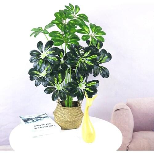 70CM18 Leaf Artificial Tropical Plants Plastic Palm Branch Green Home Crafts Garden Living Room Wedding Hotel House Decoration