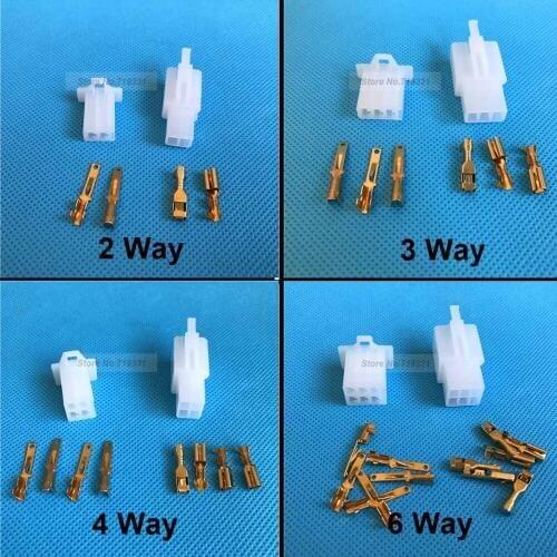 Quality 2.8mm Mini electrical wire Connector Kits 2 3 4 6 Way Motorbike Motorcycle Car Auto connector