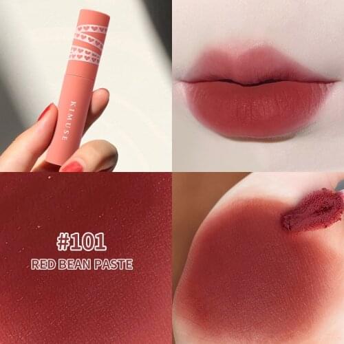 KIMUSE Velvet Matte Lipstick Silky Lip Gloss Waterproof Non-marking Lip Stick Long Lasting Easy To Wear Sexy Re Lip Makeup TSLM2
