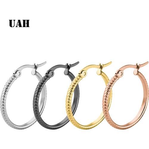 UAH 15/20/25/30mm diameter small cute ear ring Stainless steel Smooth for wear Special offer free shipping