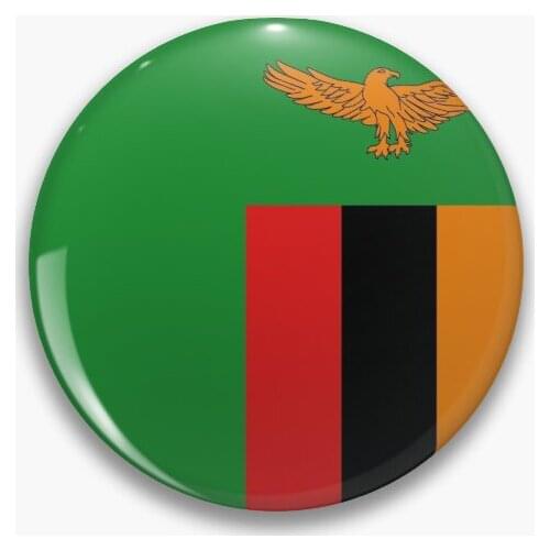 Zambia Flag Soft Button Pin Funny Women Jewelry Lover Decor Brooch Gift Clothes Cartoon Creative Badge Collar Fashion Cute Hat