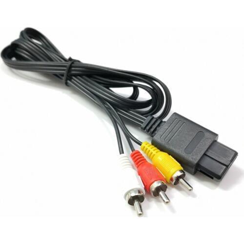 N64 SNES Gamecube 6FT RCA AV TV Audio Video Stereo Cable Cord For Nintendo 64