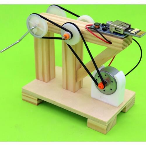 Science DIY hand generator manual assembly model physic lab equipment