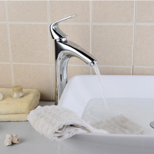 Vidric Wholesale And Retail Deck Mount Bathroom Faucet Single Handle Single Hole Hot&Cold Water Basin Faucets Kitchen Mixer Tap