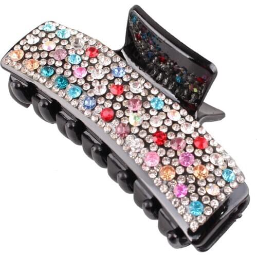 Retro Hair Claw Clips for Women Crab Accessories Rhinestone Claws Clip Hairclip Hairpins Crab Clamp Korean Fashion Jewelry Gifts