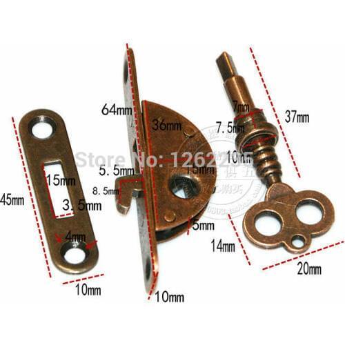 Lowest whole network Antique furniture locks Drawer Honggu Tongsuo Bronze cabinet locks Counter lock Cabinet lock Wholesale