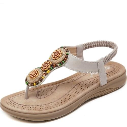 Summer Sandals Woman 2021 Casual Flat Shoes Fashion Outdoor Beach Elastic Band Ladies Low Heels Women Sandals