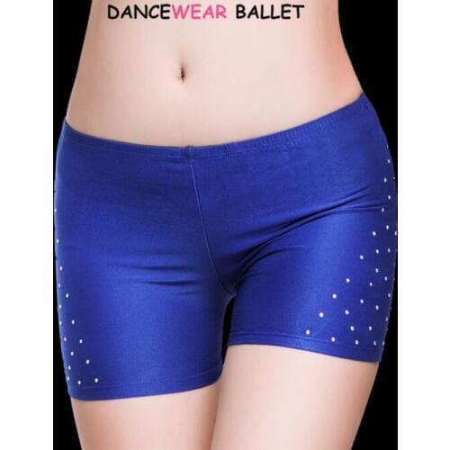 Women Sexy Safety Dance Shorts Female Underwear Belly Dance Rhinestone Latin Salsa Dance Sheer Panties Butt Lifter Briefs