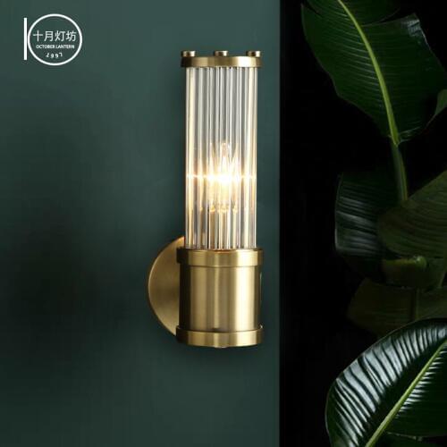 Modern crystal led wall lamp living room bedside lamp aisle background wall lamp Nordic Light luxury LED decorative wall lamp