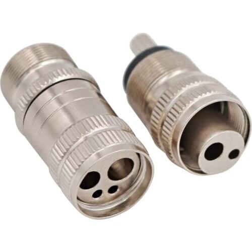 Dental High Speed Handpiece Turbine Adapter from 2 Holes to 4 Holes &amp 4 Holes to 2 Holes Changer Connector Tool for Air Motor