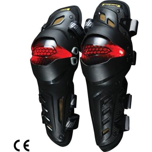 Led Light Knee Protector Motorcycle Protection Knee Pads Joelheira Moto Motocross Guards MTB MX Protective Gear CE EN1621-1