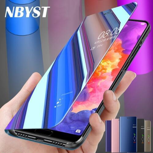 Mirror Smart View Flip Cover For Samsung Galaxy J3 J5 J7 A5 2016 2017 J730FM A6 A8 S6 S7 Edge S8 S9 Plus J530F Case Protector