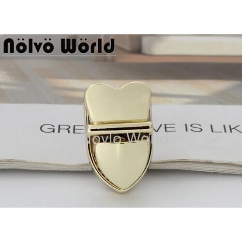 5-30sets 25*15mm light gold new arrive alloy meterial press lock for purse luggage metal close lock handbag accessories