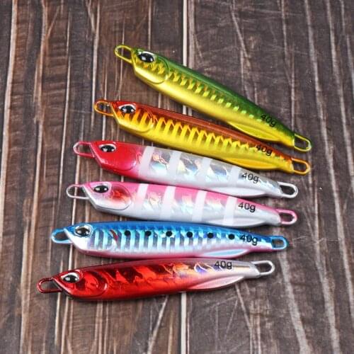 5PCS Deep Sea Fishing Silvery Jigging Slow Sinking Jig Hook Lure Jigbait Spoon Baits 10/15/20/25/30/40/60G