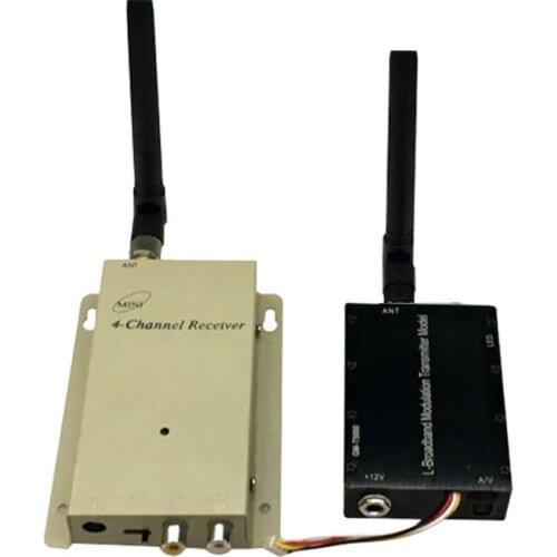 5W dual way video imput 1.2G drone transceiver,1.2G Video Audio FPV Transmitter Receiver,1.2G CCTV transmitter FPV trasnmitter