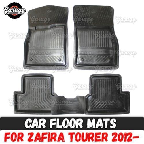 Car floor mats case for Opel Zafira Tourer 2012- rubber 1 set / 4 pcs or 2 pcs accessories protect of carpet decoration