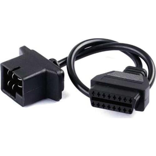 For OBD1 Chrysler car 6 Pin OBD1 To OBD2 Diagnostic Connector Adapter Auto Diagnosis Cable for Jeep Chrysler Car Accessories