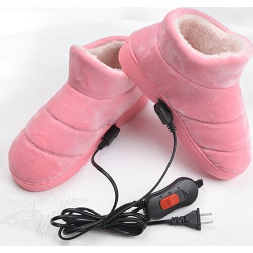 220V Electric Heater Heating Shoes Temperature Control Warm Foot Treasure for Heater Soft Shoe Hot Charging Snow Boots