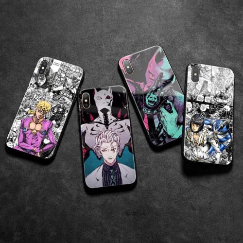 JoJos Bizarre Adventure JoJo Anime Manga tempered Glass Phone Case Shell cover For iPhone SE 6 6s 7 8 Plus X XR XS 11 PRO MAX