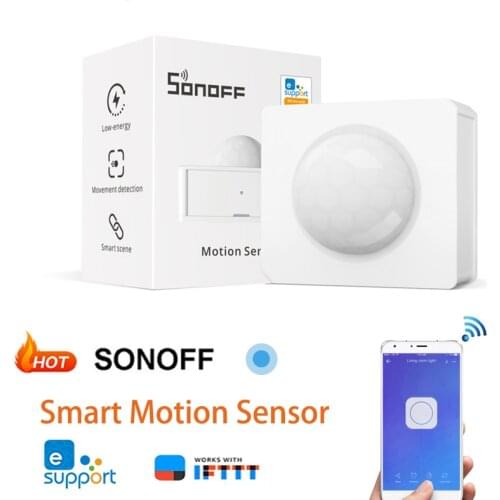 SONOFF PIR3-RF 433MHz Motion Sensor Work with RF Bridge Smart Scene Dual Mode Switching Alarm Notification via eWeLink IFTTT