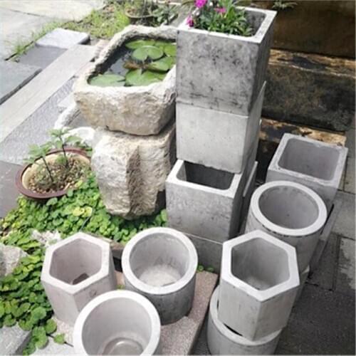 Big Concrete Flower Pot Mold Handmade Clay Cement Vase Plastic Casting Mould DIY Planter Making Tool